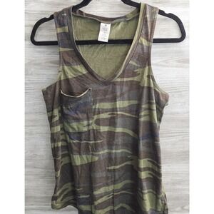 Members‎ Mark Everyday Pocket Tank Womens Large Lg Camouflage Green Brown Black